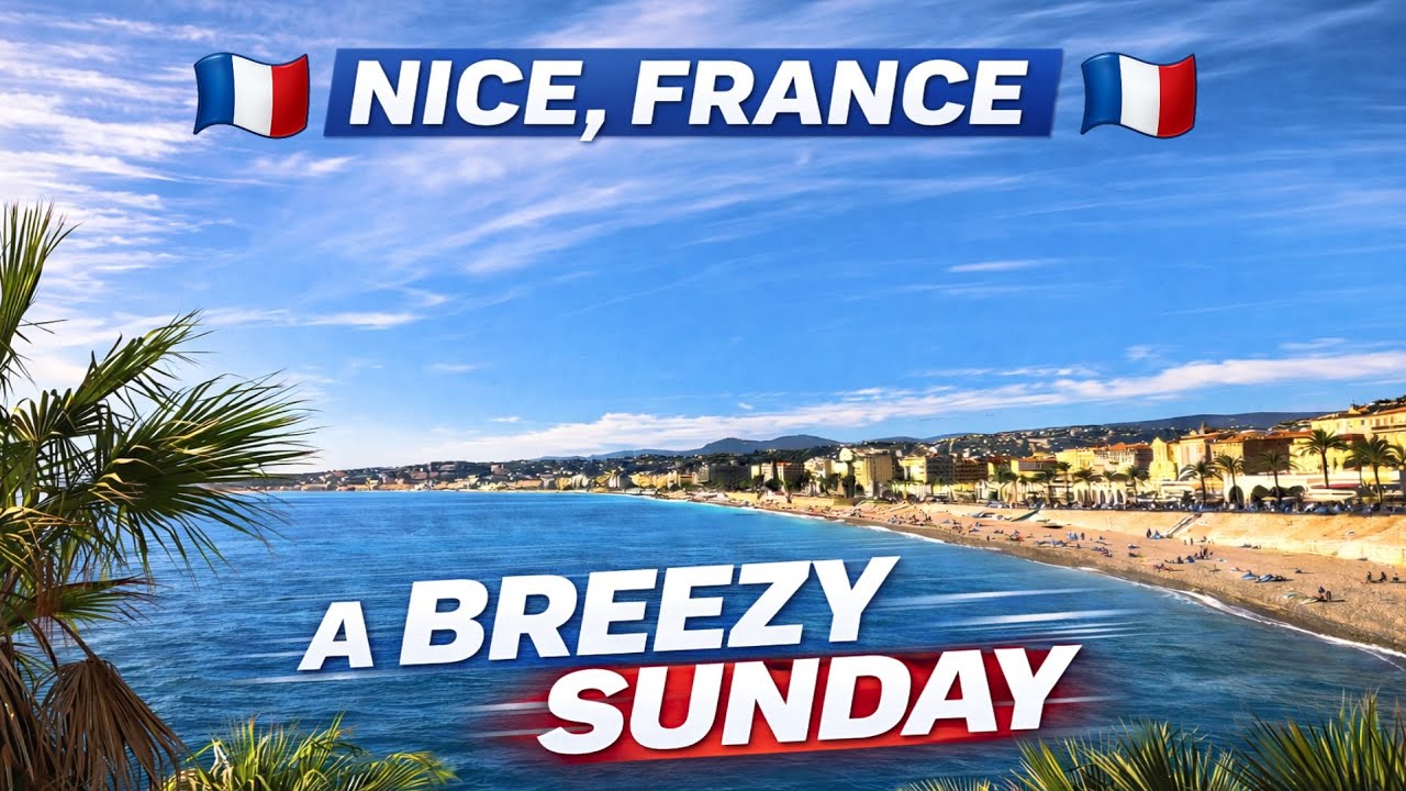 🇫🇷 NICE, FRANCE 🇫🇷 - A BREEZY SUNDAY. 4K JANUARY 2026 WALKING TOUR.