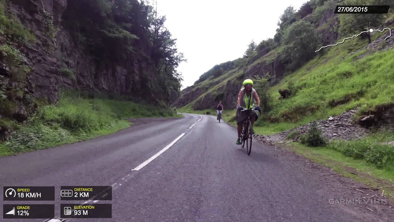 Cycling up Cheddar Gorge