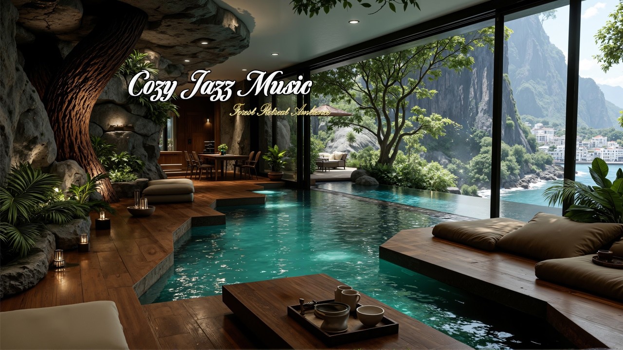 Cozy Coastal Forest Living Jazz | Soft Jazz Ambience With Nature Views For Reading And Focus