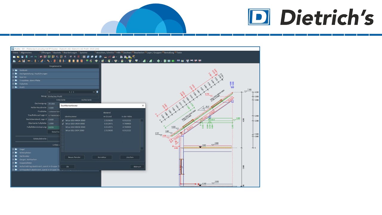 Dachfl&auml;chenfenster im Profil | Dietrich's Version 21