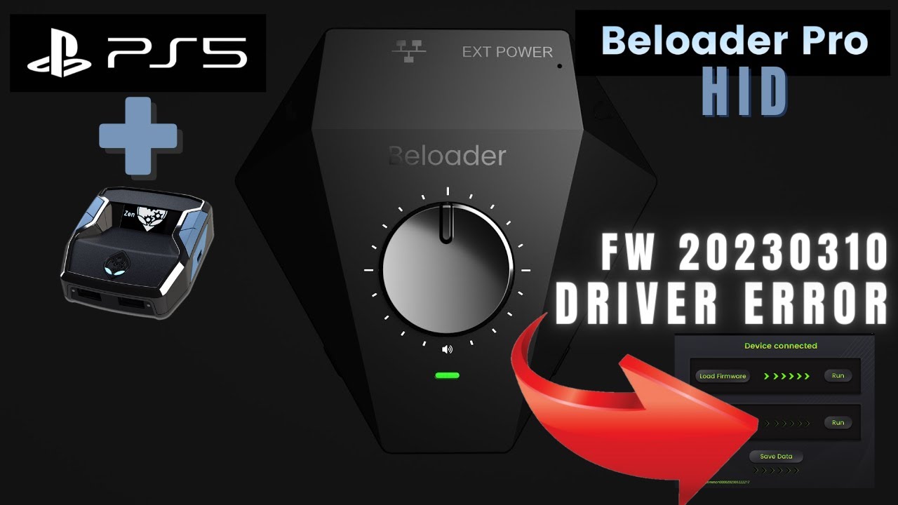 Beloader Pro HID 2024 / Driver / Solucion A Error / Firmware Oficial / Conexion Cronus Zen PS5