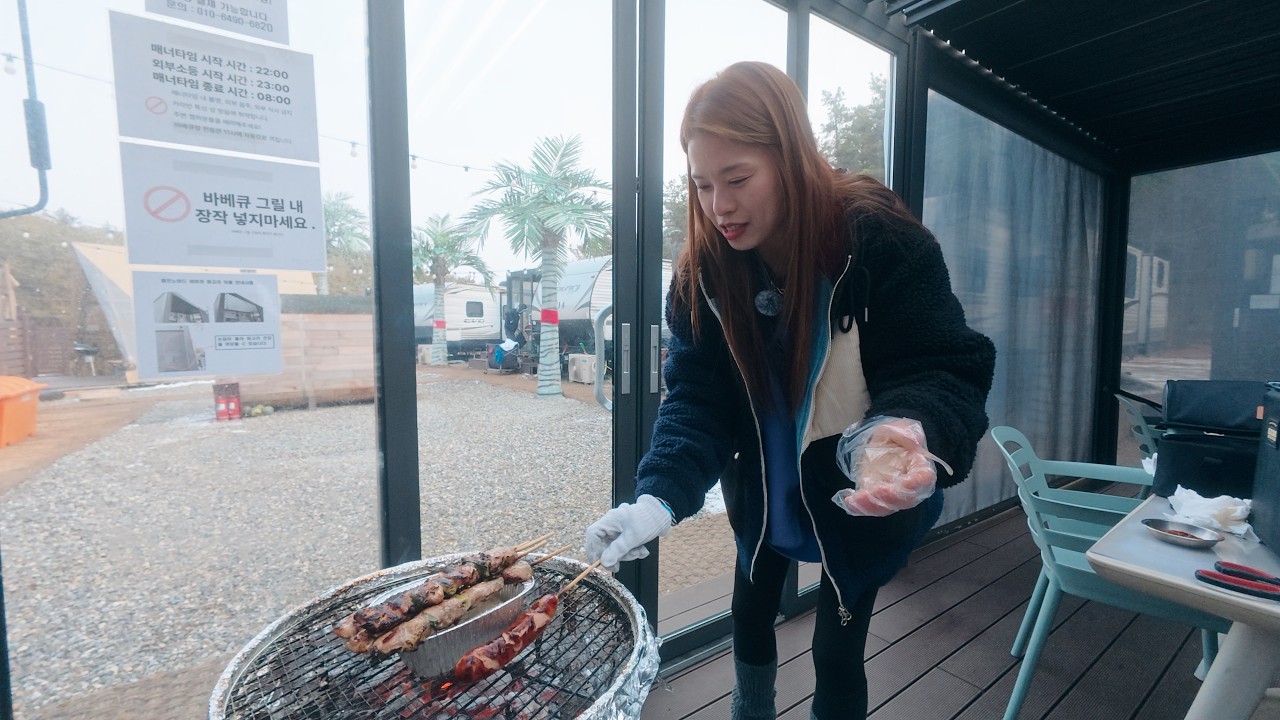 카라반 캠핑 진짜 억까의 연속이었습니다😭 그래도 핀란드 사우나로 극락행! 휘바휘바🍃