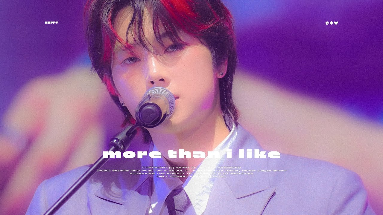 [4K] 250502 Beautiful Mind World Tour in SEOUL D1 'more than i like' (Xdinary Heroes Jungsu FanCam)