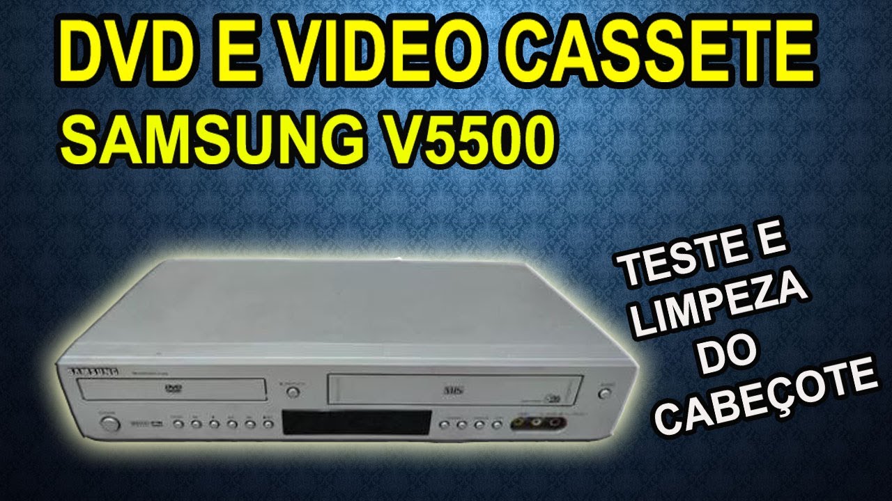 DVD E VIDEO CASSETE SAMSUNG V5500, 2 EM 1