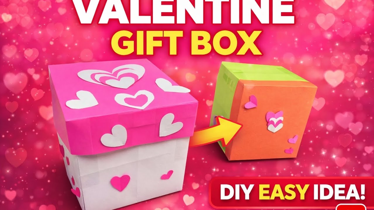 Valentine gift box 💗💓😍😍#trending box # cute box # simple paper box