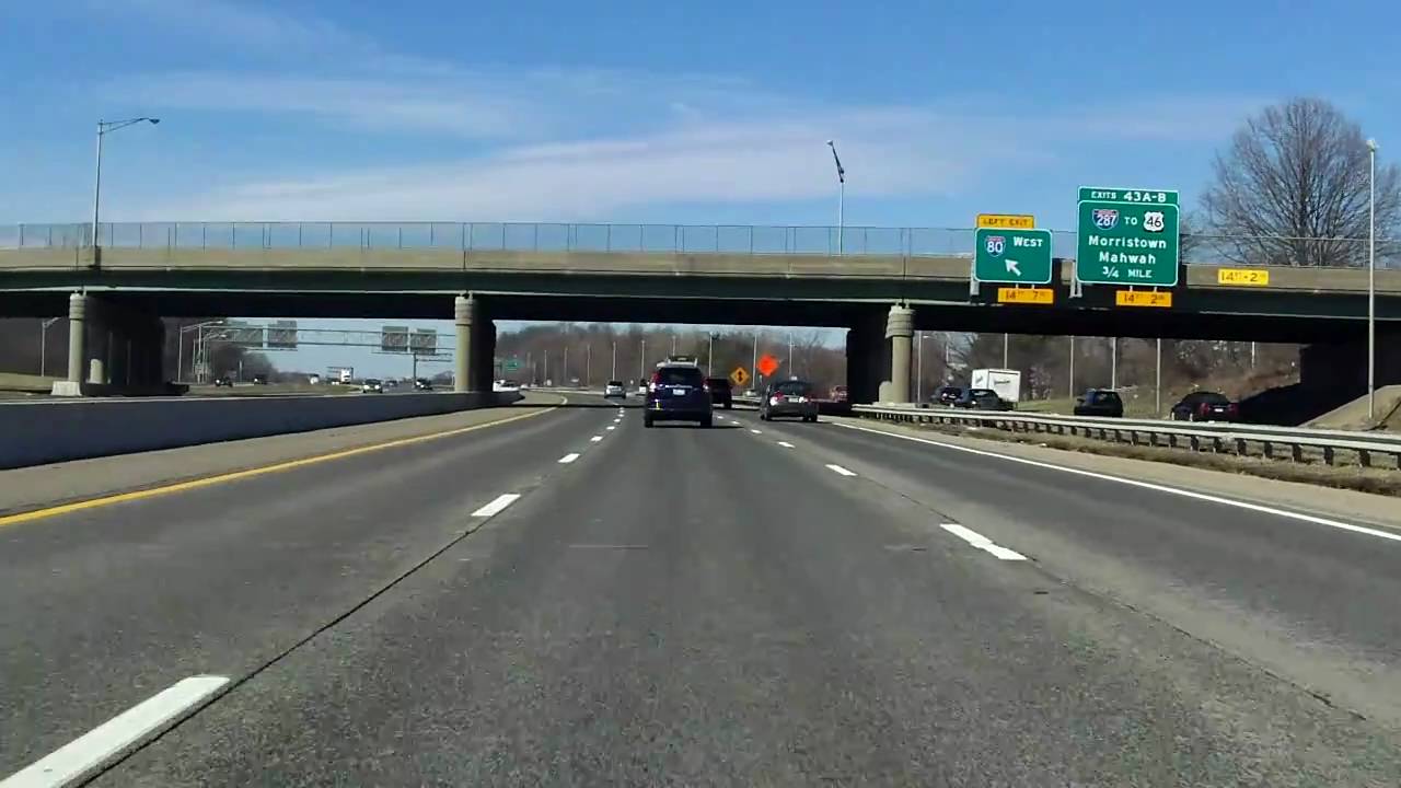 Bergen - Passaic Expressway (Interstate 80 Exits 53 to 42) westbound