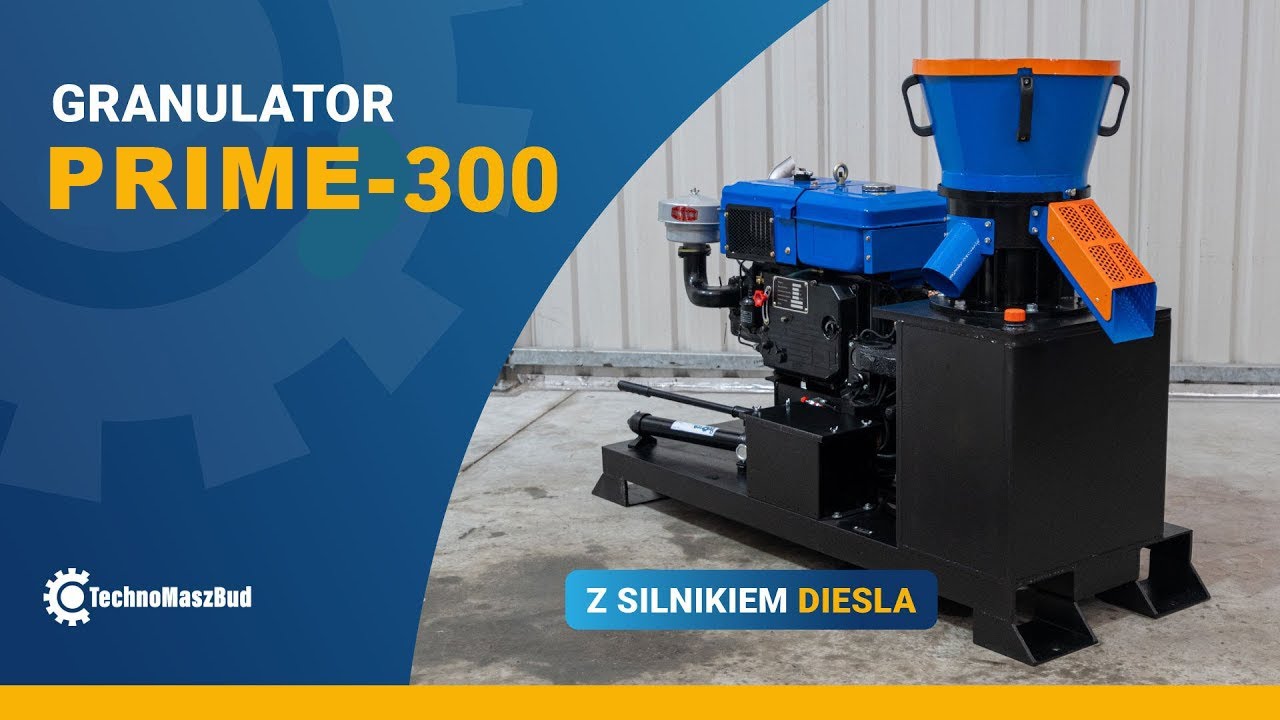 Granulator / peleciarka PRIME-300 z silnikiem diesla &ndash; do produkcji pelletu i granulowanej paszy