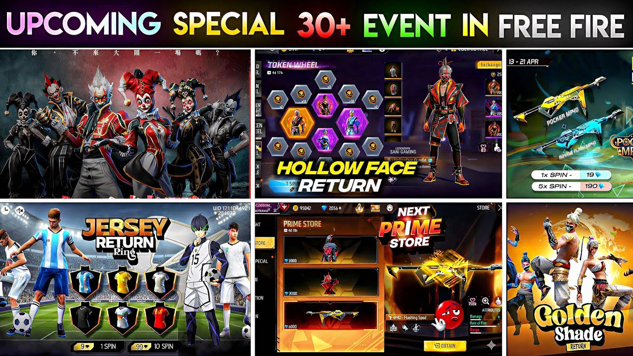 Upcoming Events in Free Fire 🤯🥳| Free Fire New Event | Ff New Event | New Event Ff