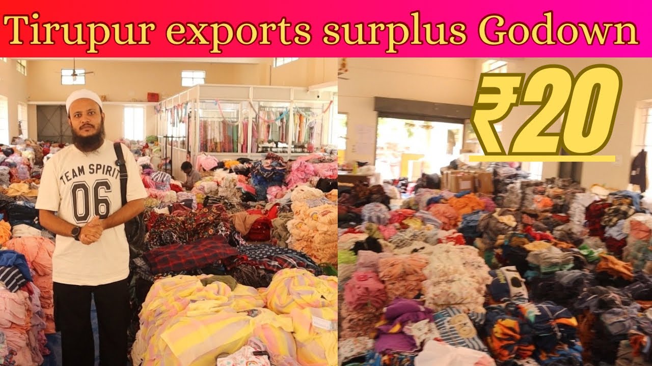 ₹20 में Branded T-Shirts? 😲 Tiruppur Export Surplus Market Reality | Wholesale Cloth Market India