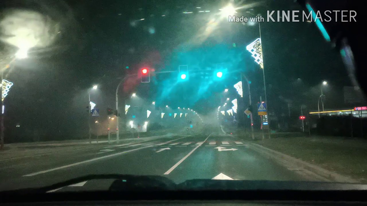 Przejazd przez opustoszałe miasto godzina policyjna  31.12.2020 Lubin