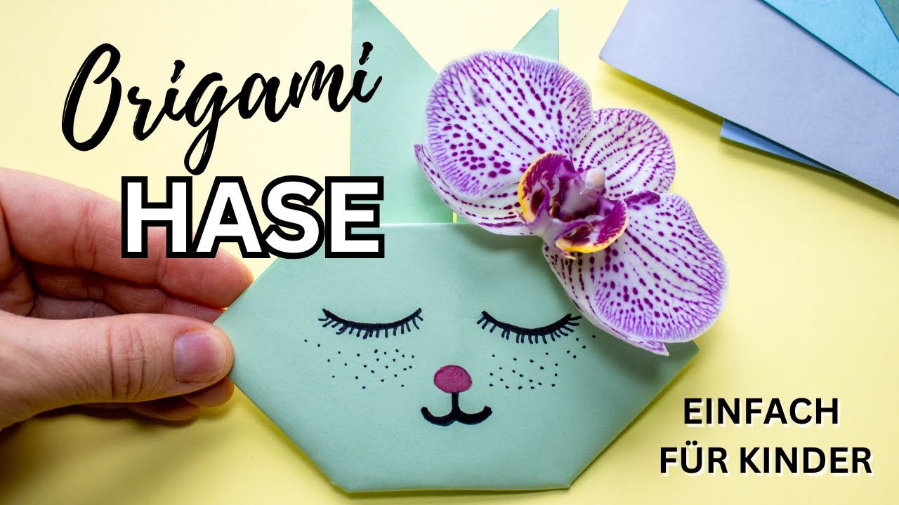Origami-Hase falten 🐇 Schritt-für-Schritt-Anleitung – Einfach & schnell für Ostern und Deko!