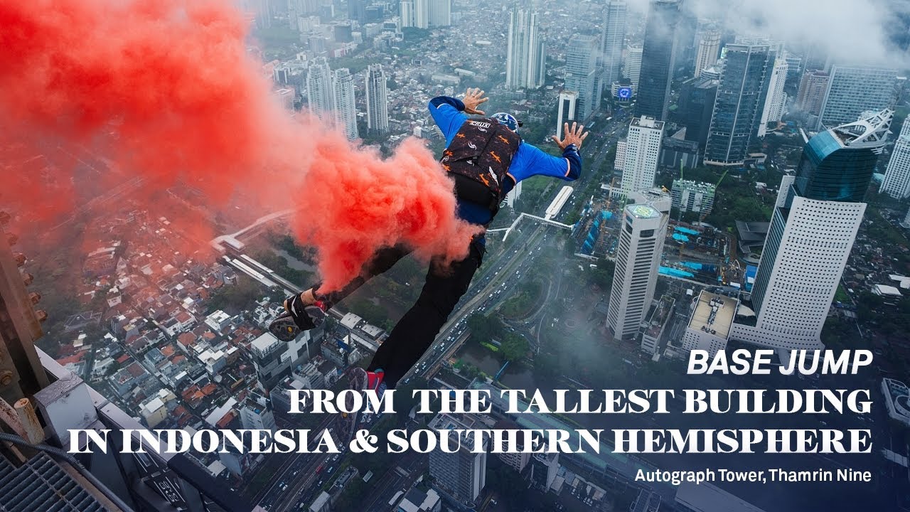 Base Jump from The Tallest Building in Indonesia & Southern Hemisphere (Autograph Tower)