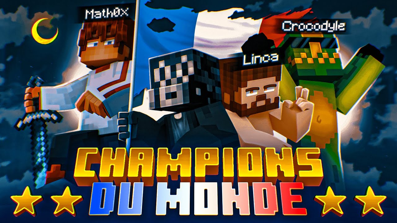 CHAMPIONS DU MONDE DE MINECRAFT !! (ft. @MathoX, @LincaURL & @CrocodyleTV)