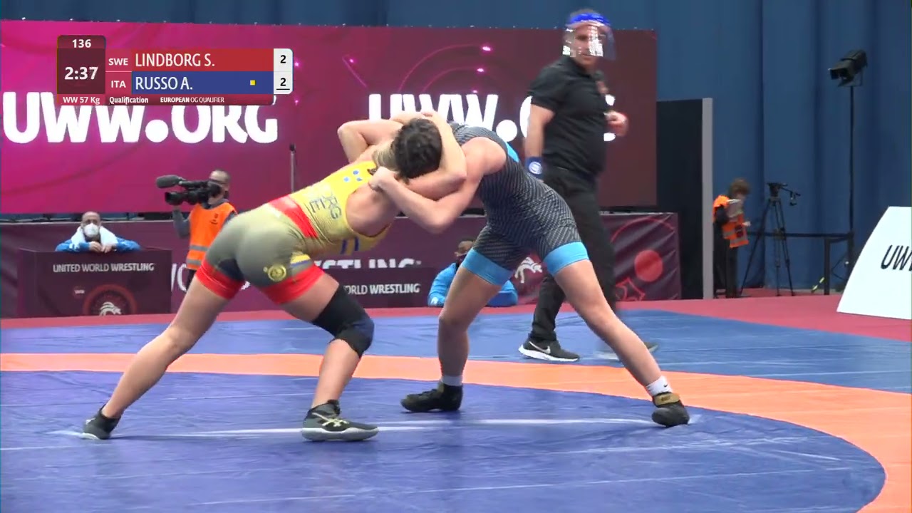 Qual. WW - 57 kg: S. LINDBORG (SWE) v. A. RUSSO (ITA)
