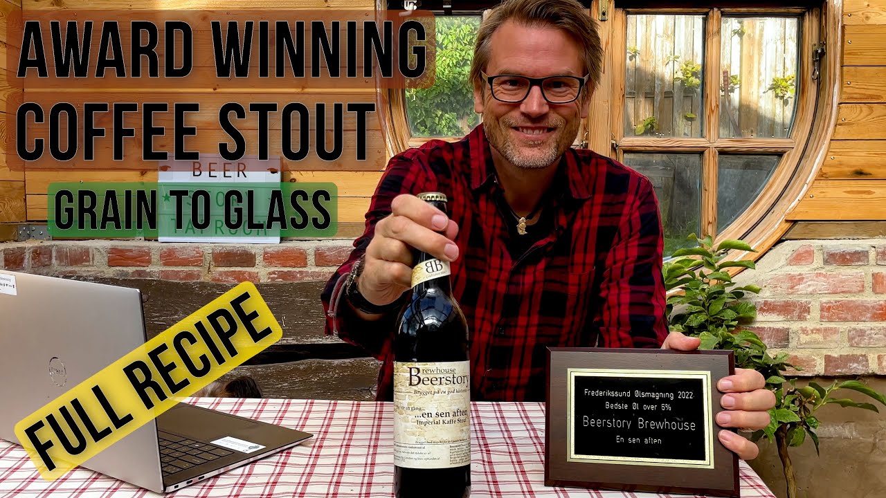 How to brew award winning imperial coffee stout - Grain 2 glass video - full recipe