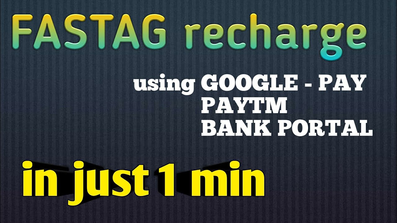 Fastag recharge in Malayalam | using Googlepay | using Paytm | using bank website