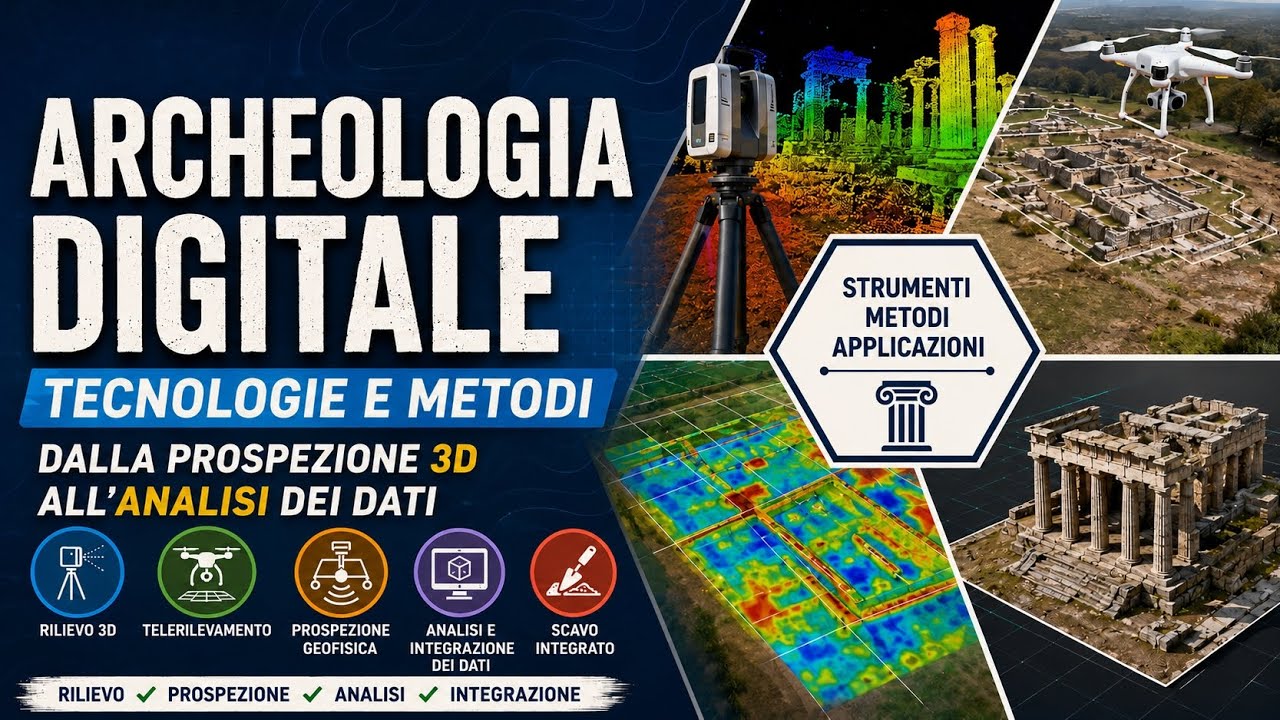 Archeologia Digitale: Mappa Concettuale Completa | LiDAR, GIS, SAR, Fotogrammetria e Rilievo 3D