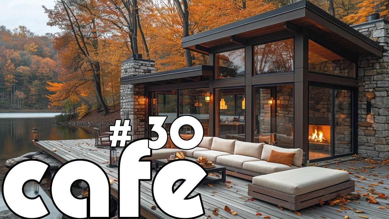 Cozy Fireplace & Coffee Music 🍂 | Relaxing Autumn Coffee Tunes