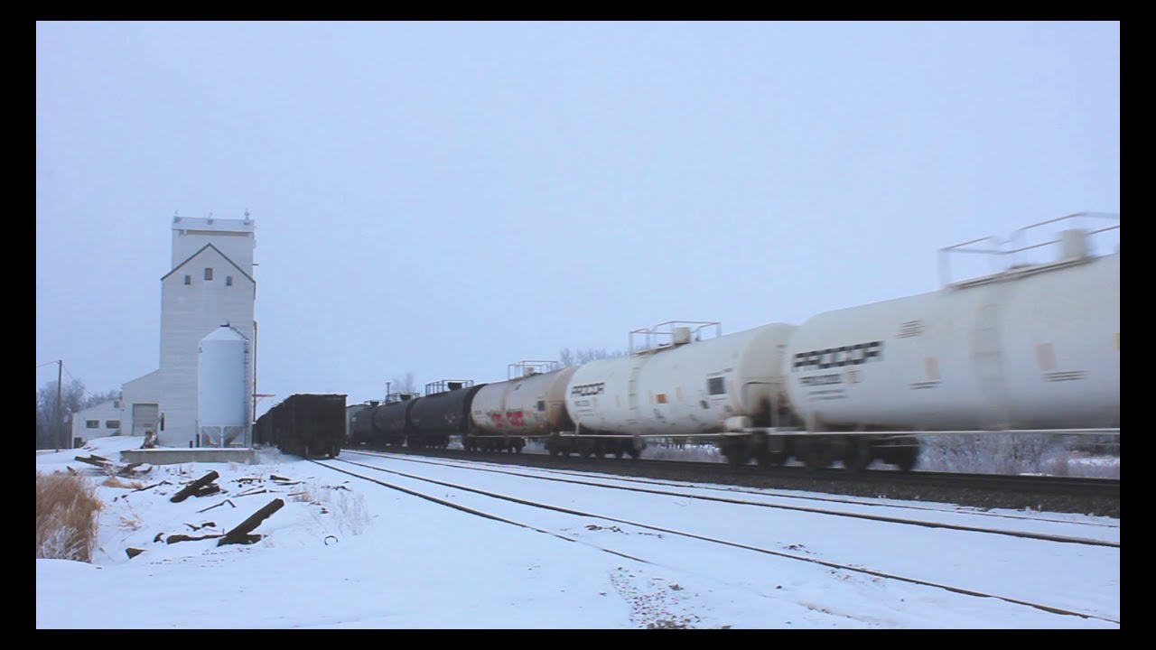 A Foggy Day - A CN Train at Dufresne, Manitoba