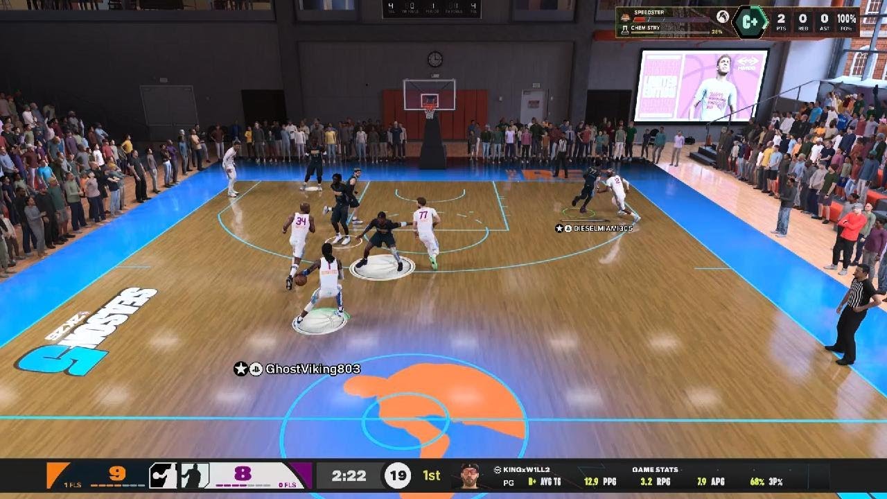 NBA 2K26. 6'10 SF Rashard Lewis Shot Erasing Sharpshooter Build. Squad Up Rec Gameplay Highlights.