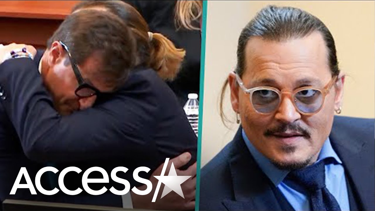Johnny Depp Hugs Attorney After Closing Argument In Amber Heard Trial