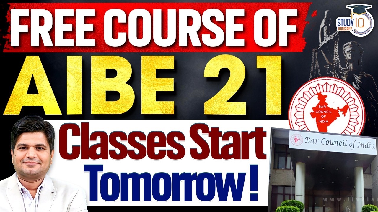 AIBE-21 Complete Free Preparation | Classes Starts Tomorrow | MCQs + Concept Series