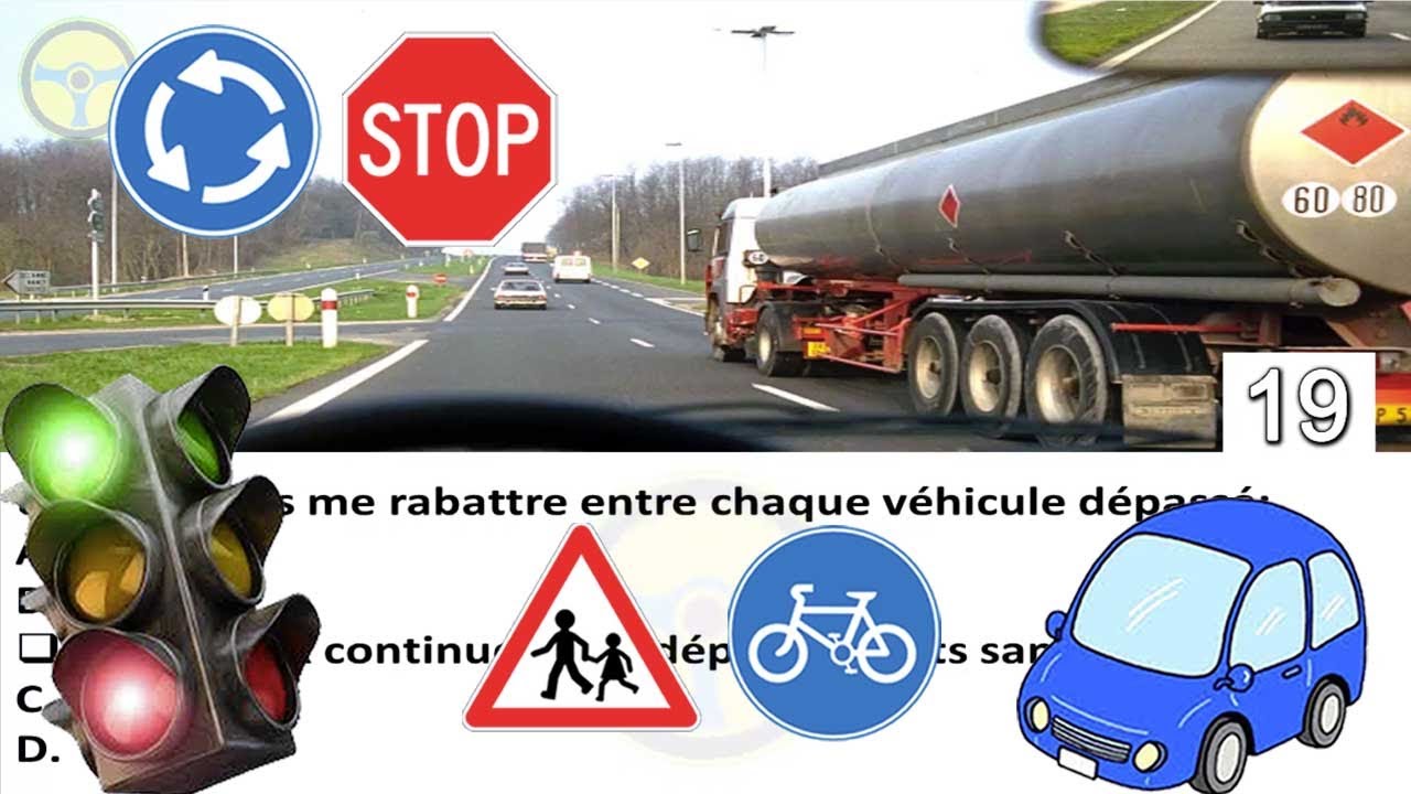 2023 Nouveau examen code de la route😍sécurité routière croisement et dépassement @code_de_la_route