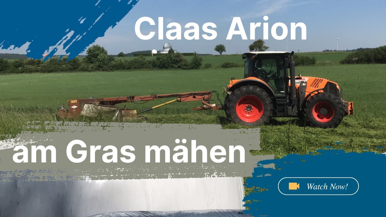 Claas Arion am Gras mähen