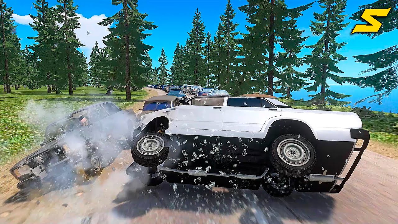 GTA 4 Car Crashes - Crash Testing Real Car Mods Ep.111