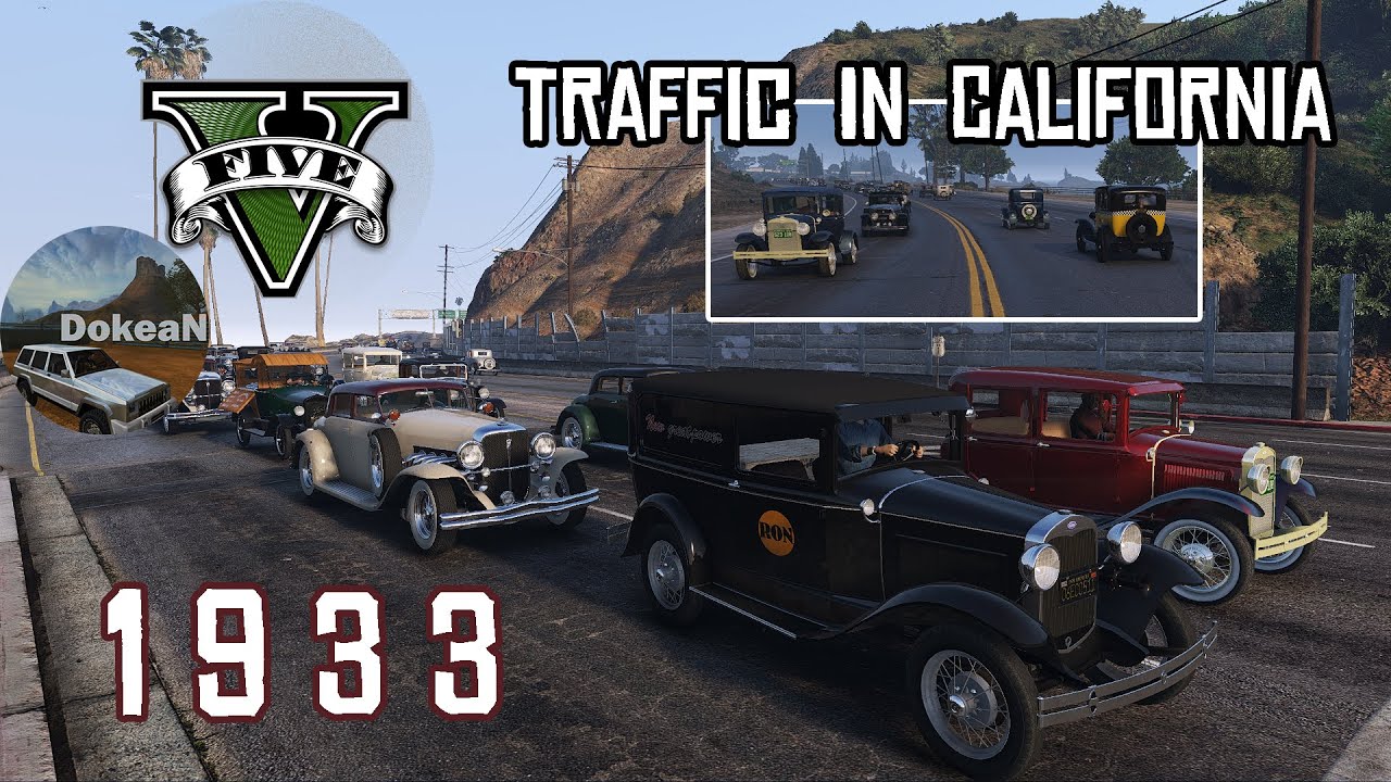 1920s - 1930s Traffic ( Main Roads ) - GTA V