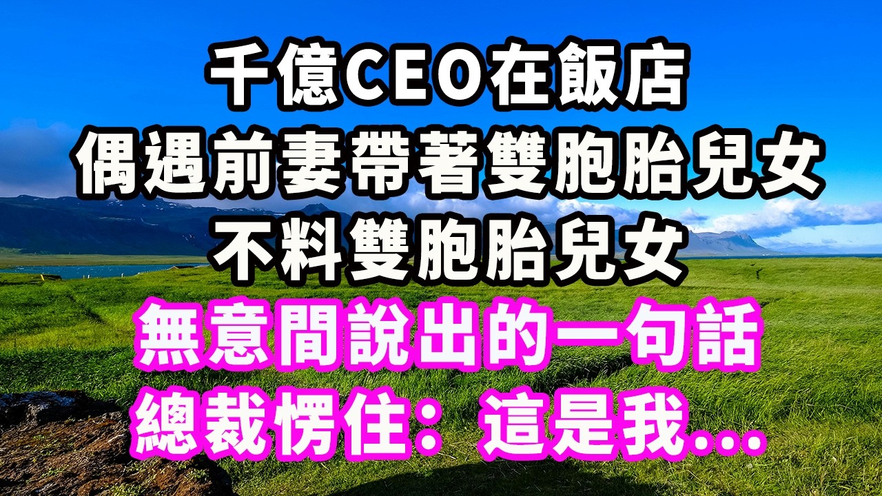 千億CEO在飯店偶遇前妻帶著雙胞胎兒女，不料雙胞胎兒女無意間說出的一句話，總裁愣住：這是我...#爽文#大女主#現實情感#家庭