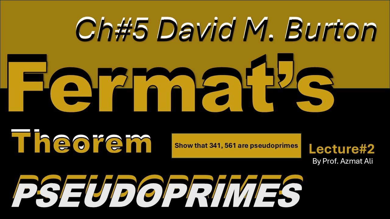 2. Chapter 5 Fermat’s Theorem | Pseudoprimes to Base 2 | David M. Burton