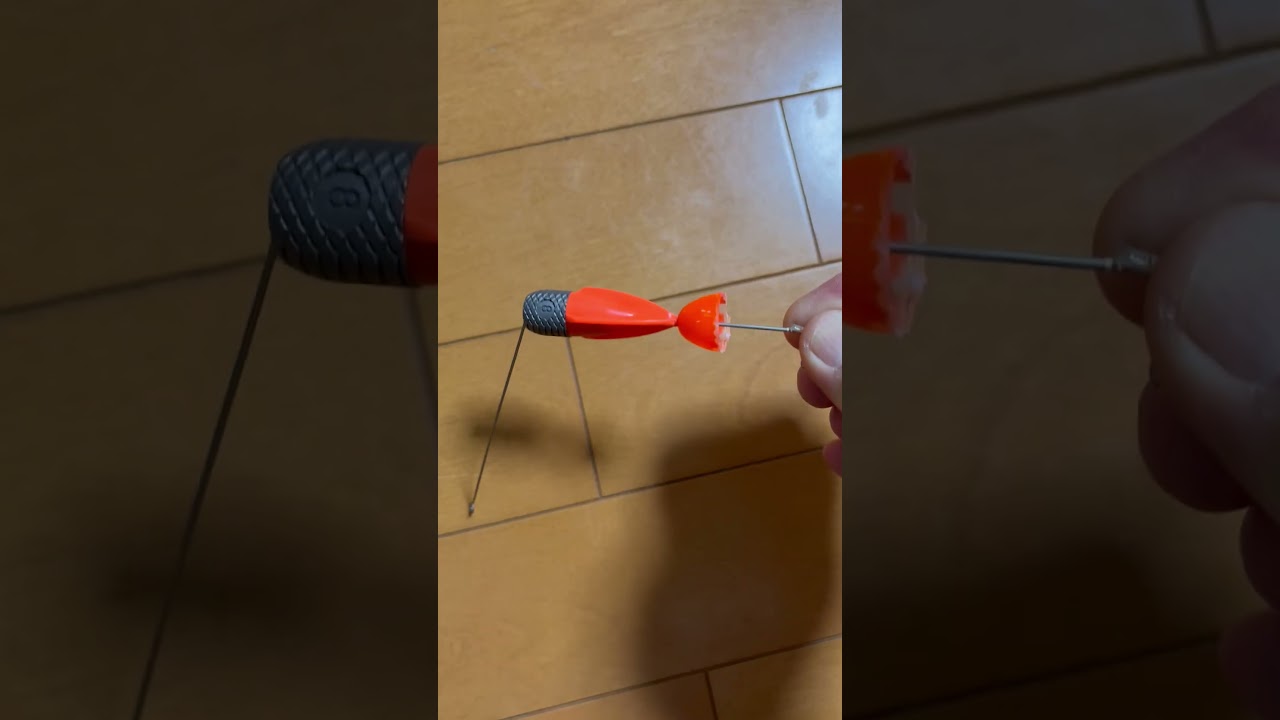 弓角を引くジェット天秤を、マウス(ねずみ)加工。ポッパーのように泡立ちますよ。