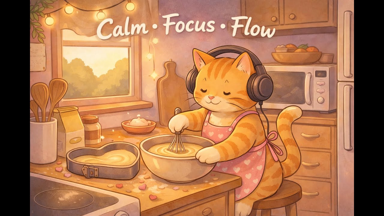 Sweet Lo-Fi Beats for Gentle Focus | Cozy Cat Music 🍯😺💗