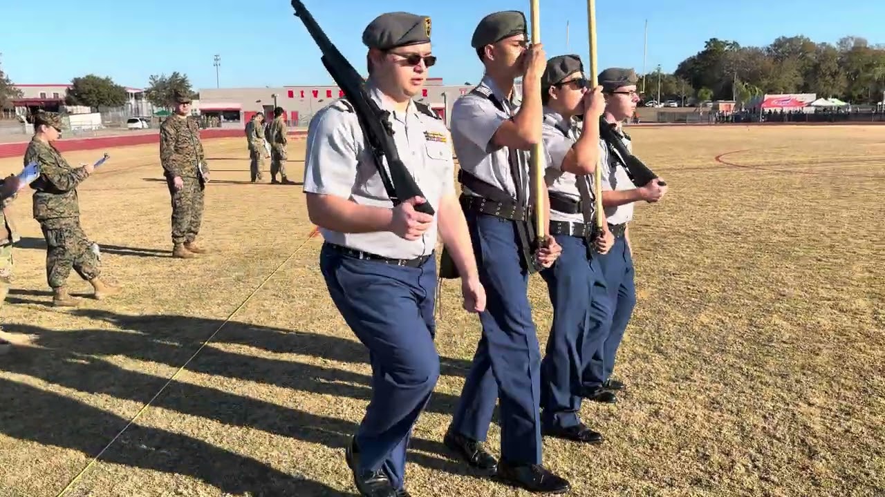 East River Drill Comp SCHS Male Color guard team