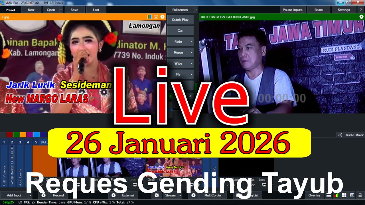 Live Streaming reques gending tayub jawa timur 26 Januari 2026
