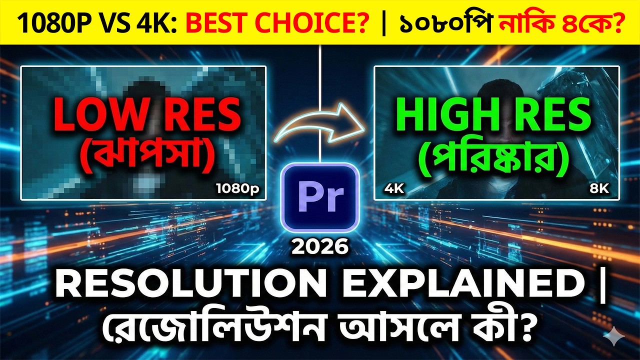 Understanding Video Resolution in Premiere Pro 2026 | রেজোলিউশন আসলে কী ও কেন জরুরি?