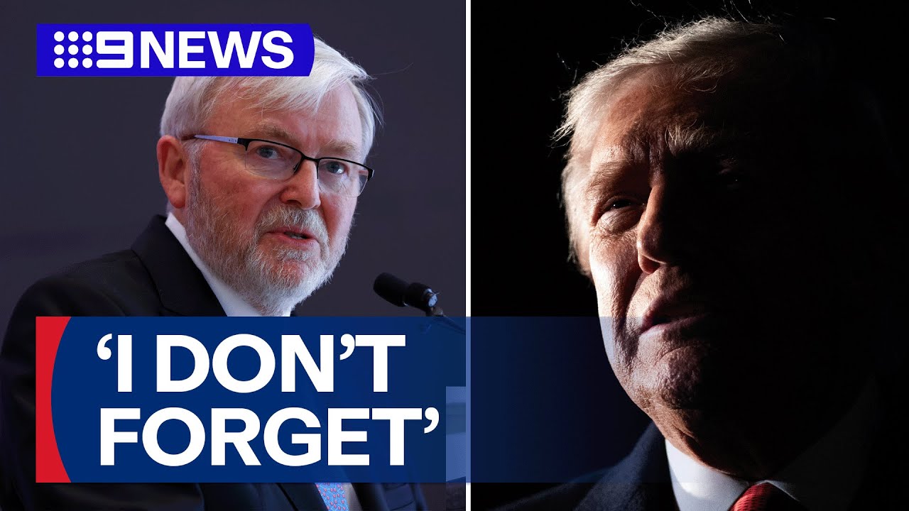 Donald Trump reflects on tense exchange with ambassador Kevin Rudd | 9 News Australia
