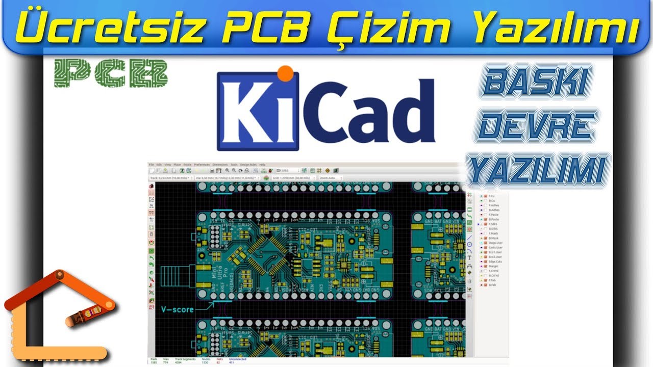 Proteus ISIS'e Alternatif Ücretsiz Baskı Devre (PCB) Çizim Programı: KiCAD 1/2 #29