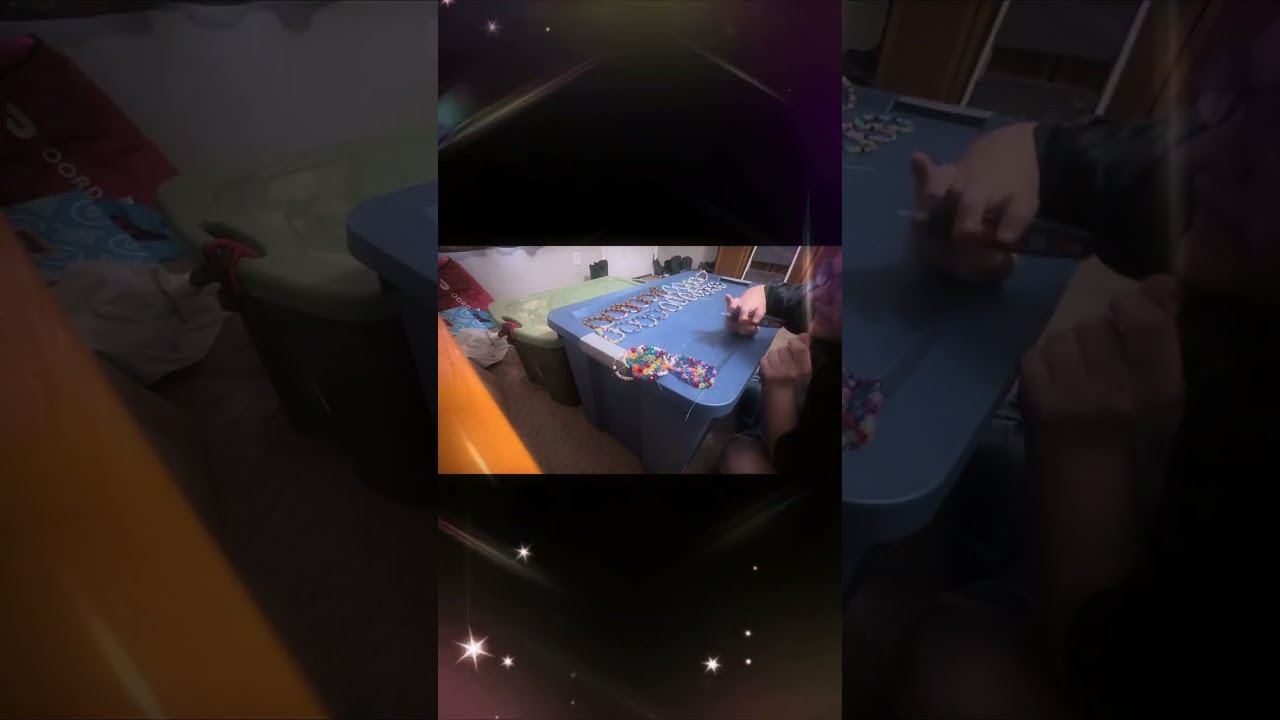 Part 3 Of gluing the Jackson Wang Concert Bracelet Freebie bracelets. 