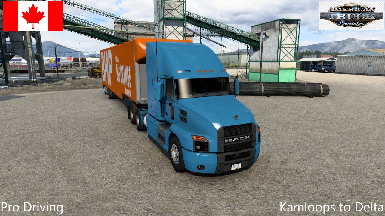 ATS Quick job from Kamloops BC to Delta BC with Promods Canada 1.46 DLC&rsquo;s & Mods.