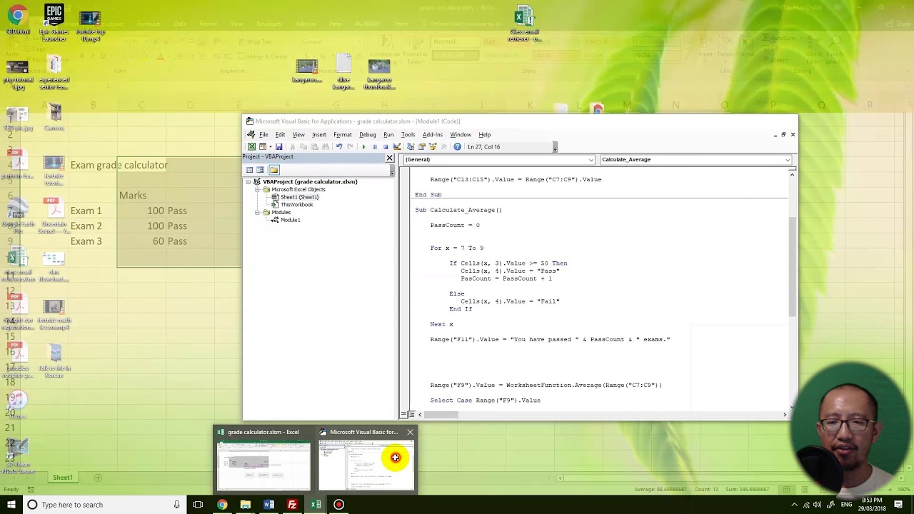 VBA Excel 2016 Lesson 11 - Why declare variables and how to make variable declaration compulsory