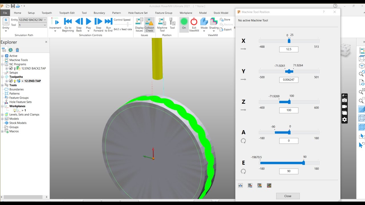 How to create Autodesk PowerMill 4 Axis rotary Tool path in complete tutorial| 