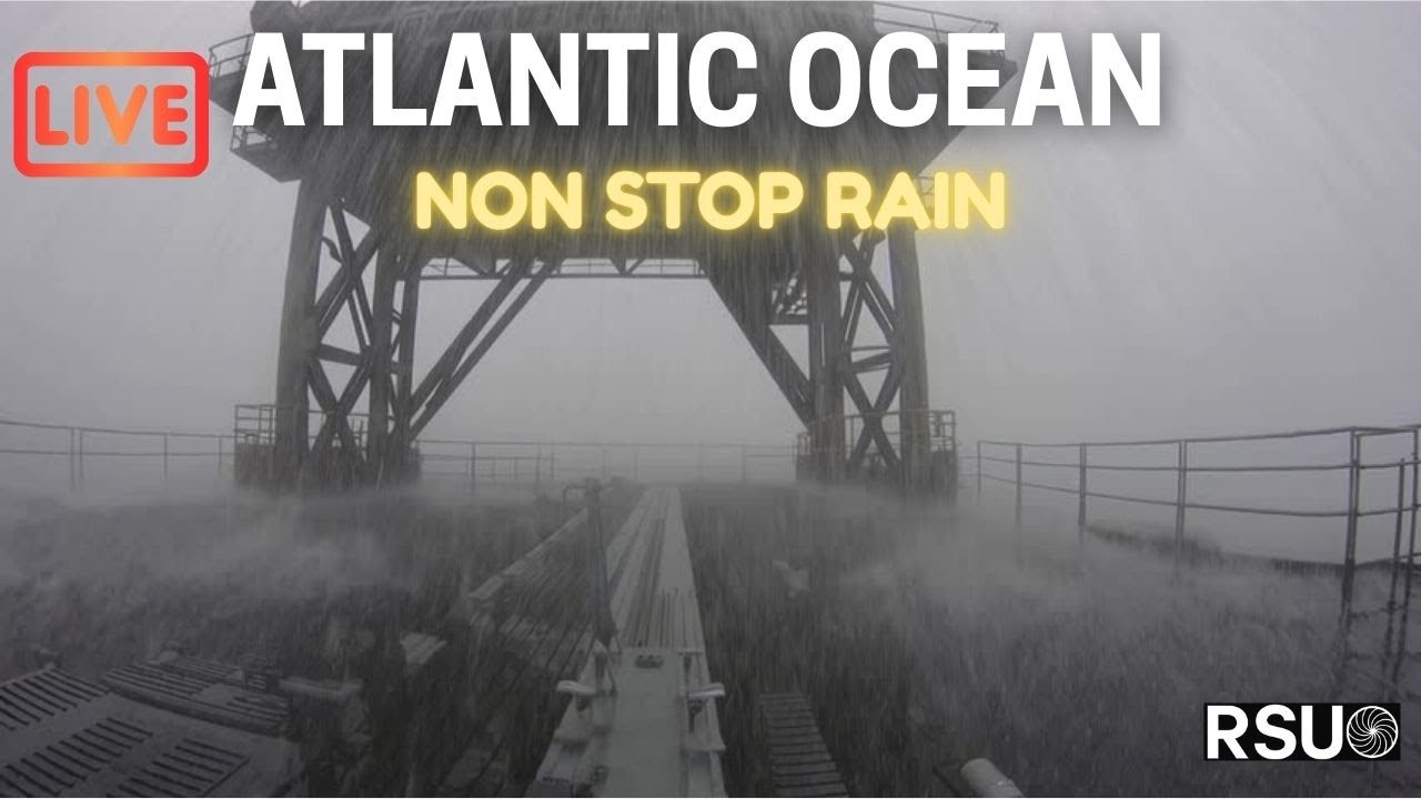 Storm POV | Oil Rig Beaten by the Atlantic Rain