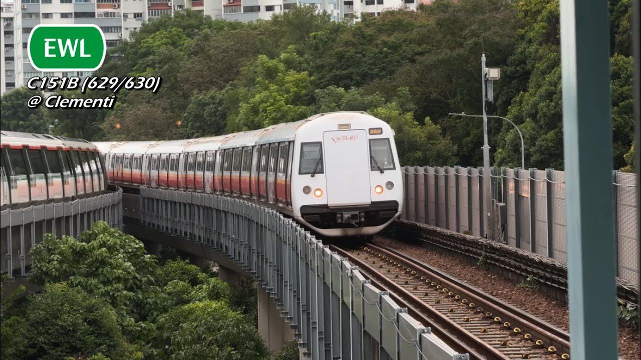 (NSL replacement via EWL) SMRT - KSF C151B (629/630) at Clementi (A)
