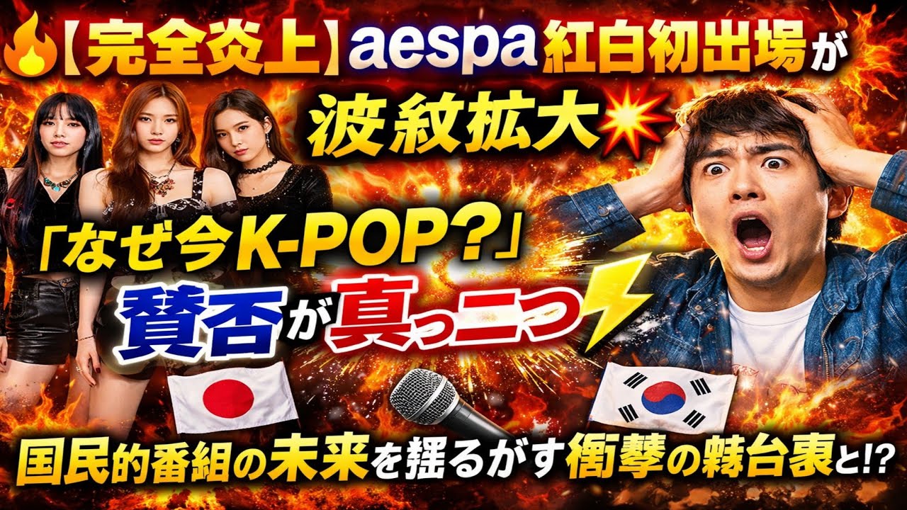 🔥【完全炎上】aespa紅白初出場が波紋拡大💥「なぜ今K-POP？」賛否が真っ二つ⚡国民的番組の未来を揺るがす衝撃の舞台裏とは…🎤🇯🇵🇰🇷