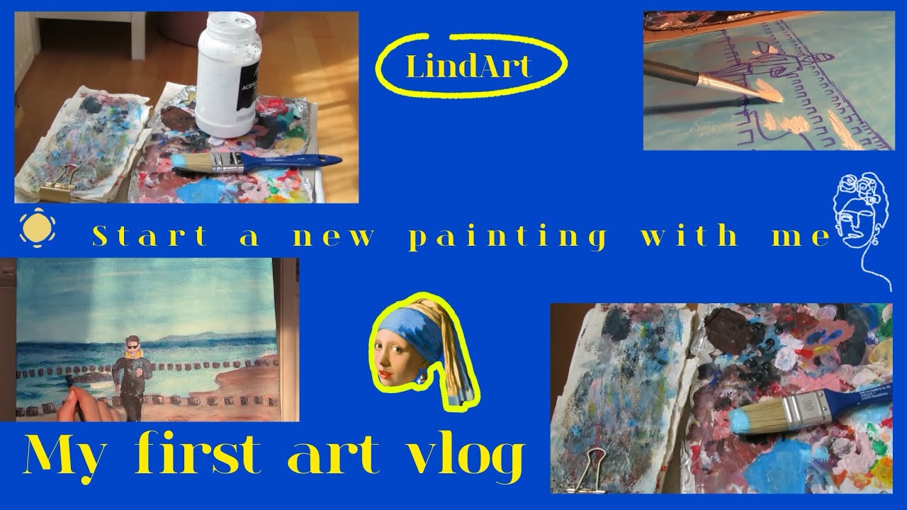 My first art vlog🖼🎨🌊🖌️