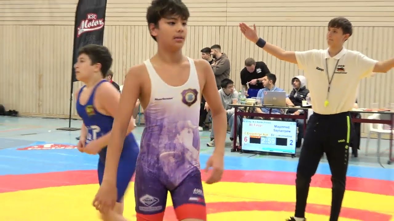 Wrestling / Ringen Sparkassenpokal Jena 2023, Jugend B, 57 kg, Freestyle, Firozi - Sajnarojew