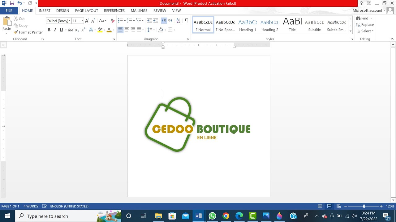 Comment creer un logo pour une boutique en ligne avec microsoft word en 5 minutes ?