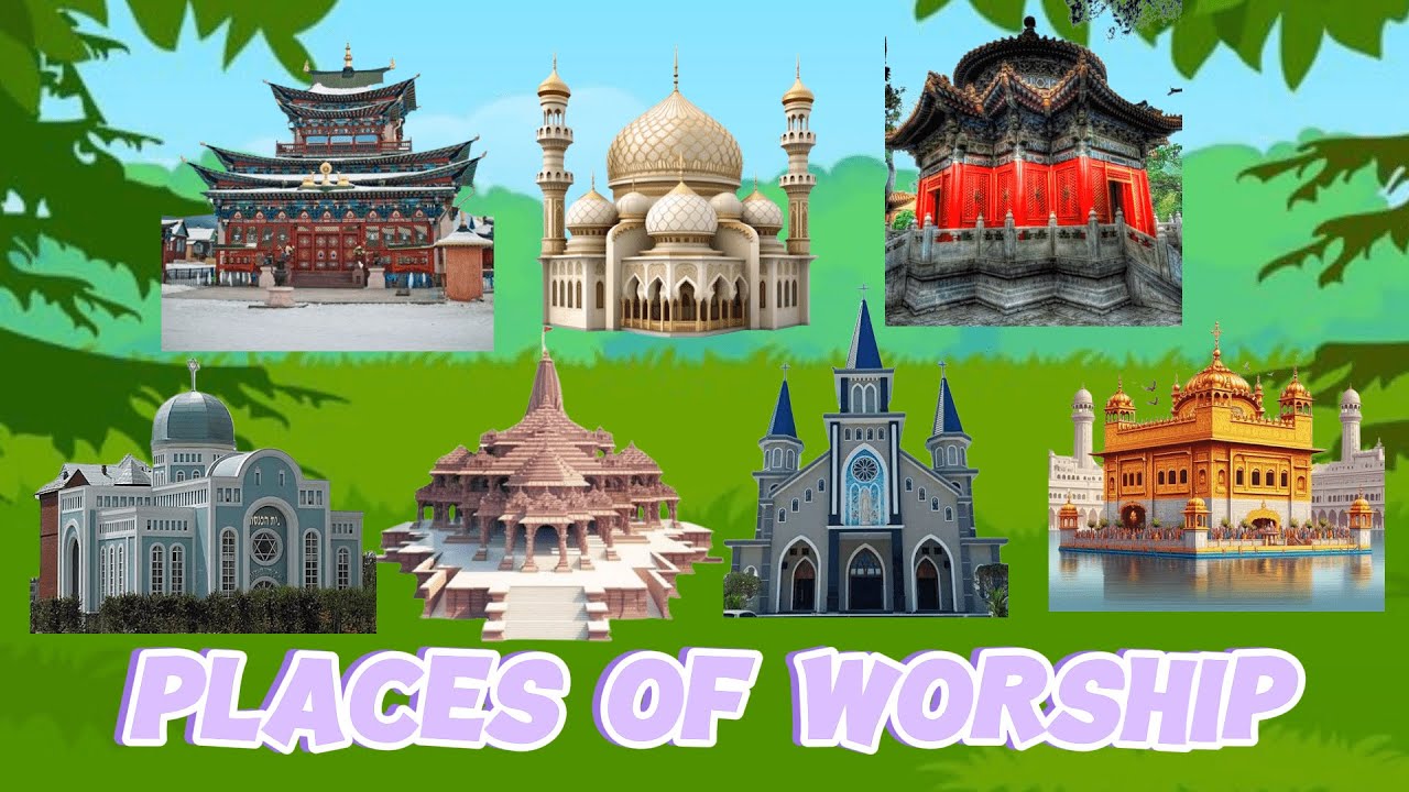 Places of Worship | Preschool Educational and Learning Videos for Toddlers and Kids | Vocabulary